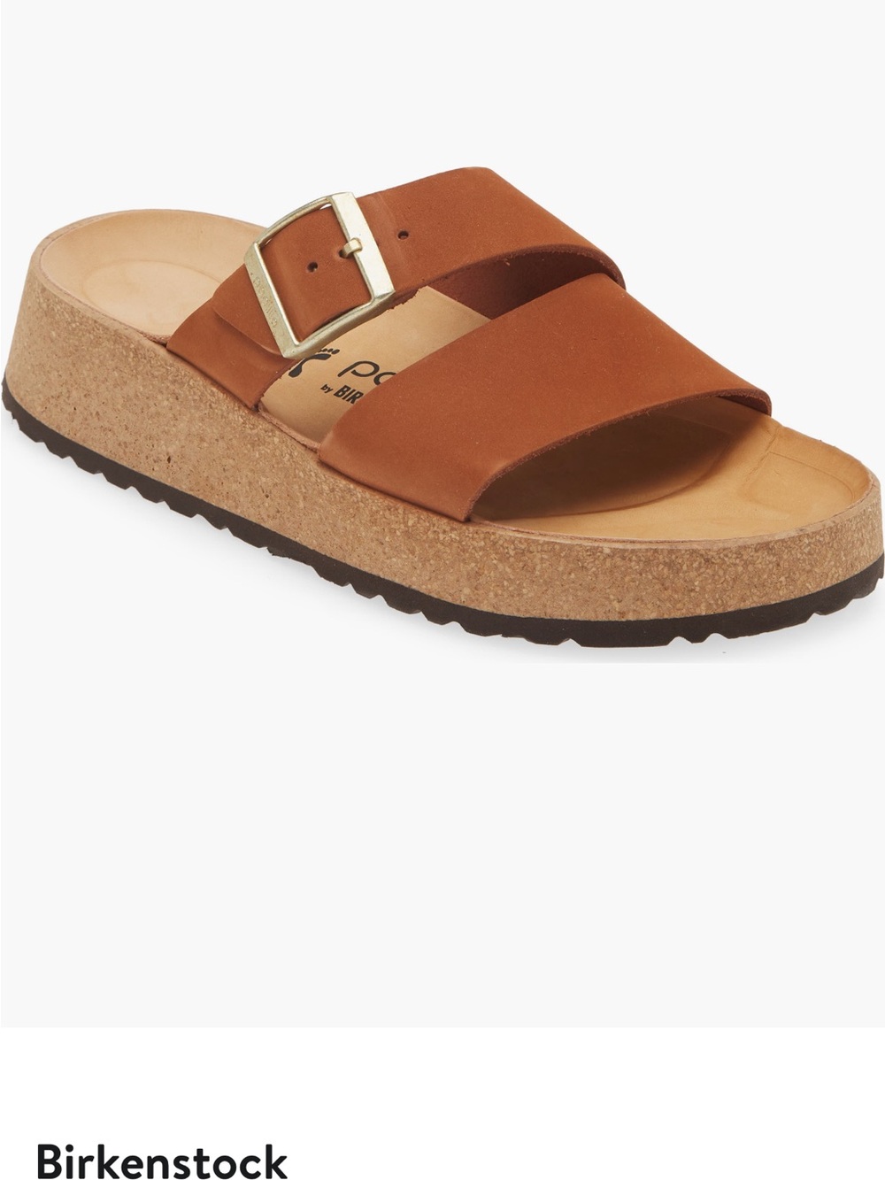 Birkenstock 39 Women's Two-Strap Slide Sandal in Pecan